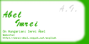 abel imrei business card